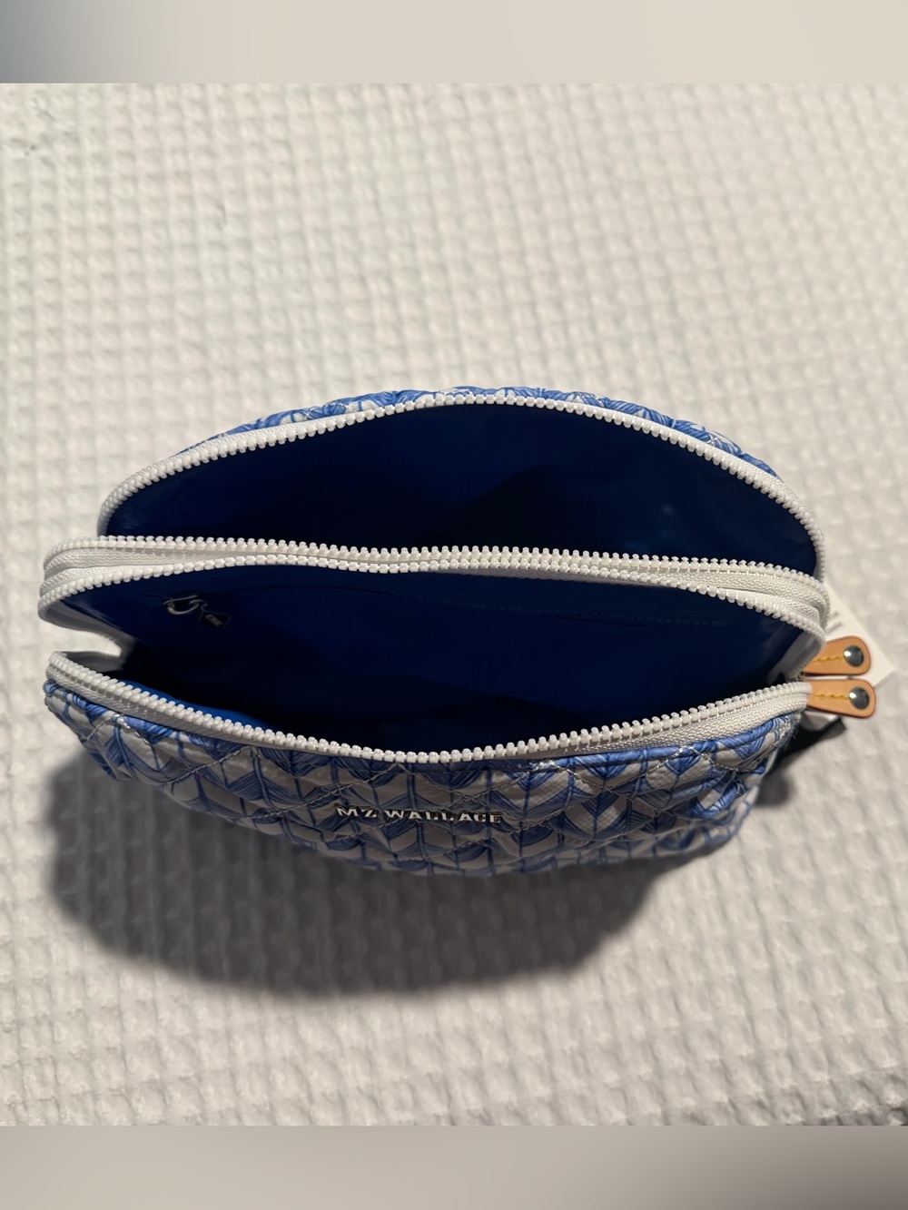MZ Wallace Porcelain Blue/Multi Double Zip Cosmetic Bundle - Picture 14 of 16